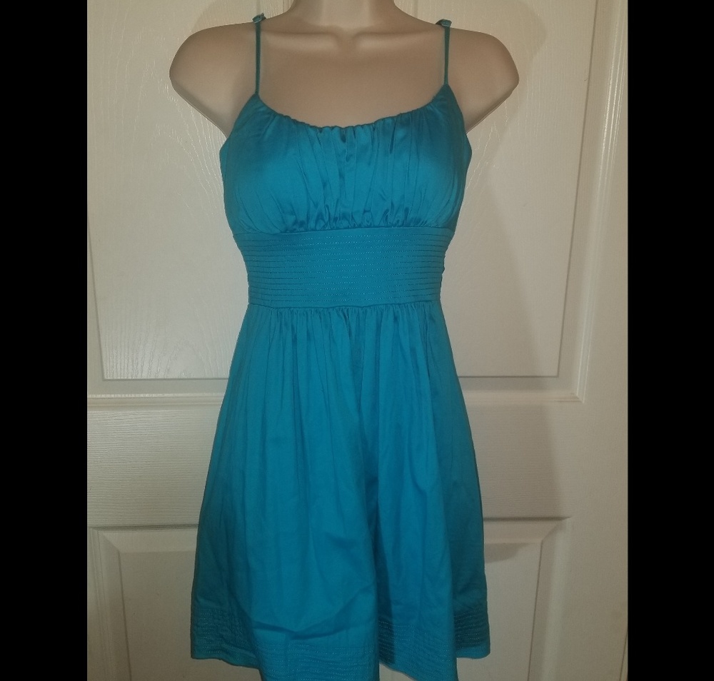 Blue tie back midi